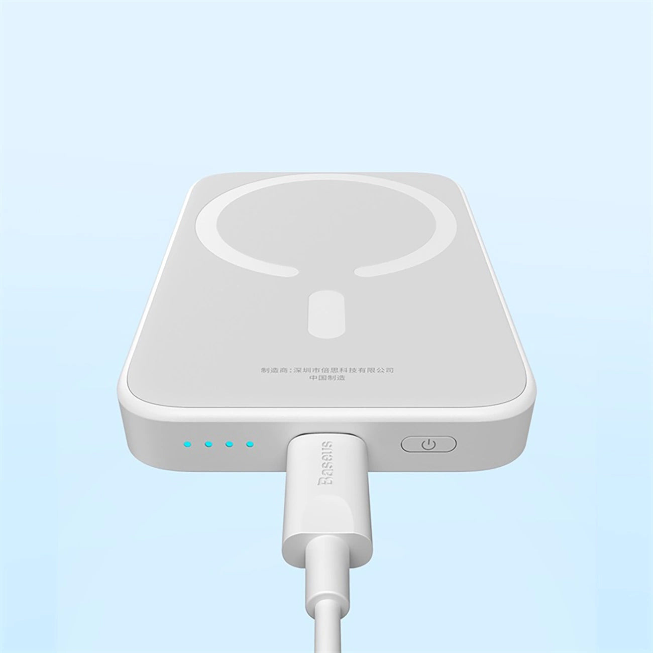 Baseus Magnetic Mini langaton ulkoinen akku, 6000mAh, 20W, PD + FQI, 1 x QI - 1 x USB-C, Valkoinen P10059002223-00