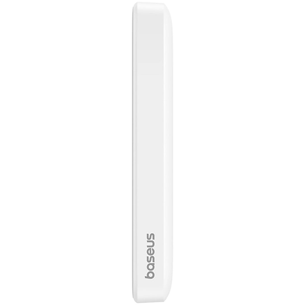 Baseus Magnetic Mini langaton ulkoinen akku, 6000mAh, 20W, PD + FQI, 1 x QI - 1 x USB-C, Valkoinen P10059002223-00