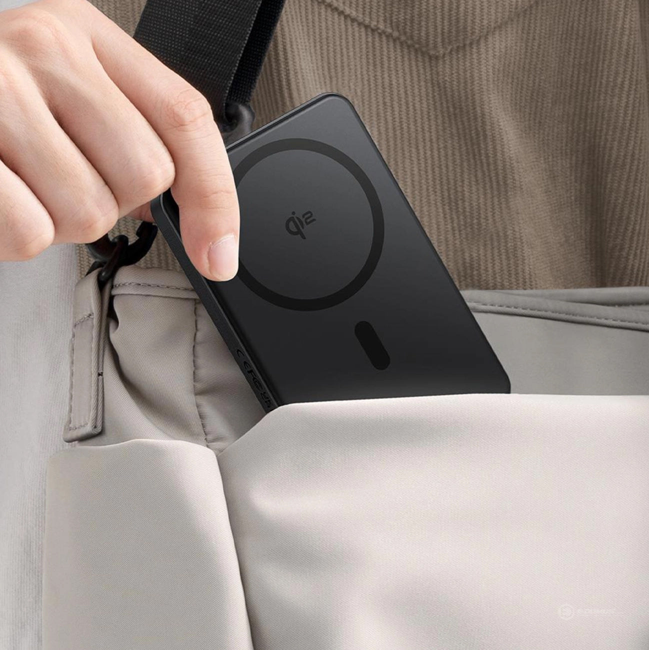 Baseus Airpow2 Qi2 langaton ulkoinen akku, 10000mAh, 22.5W, QC + PD + FQI, 1 x QI - 1 x USB-A - 1 x USB-C, Musta P10080000123-00