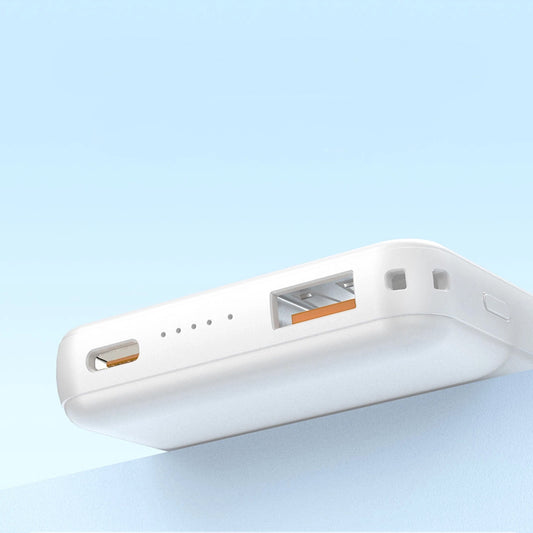 Dudao K14S+ Ulkoinen Langaton Akku, 10000mAh, 22.5W, QC + PD + FQI, 1 x QI - 1 x USB-A - 1 x USB-C, Valkoinen