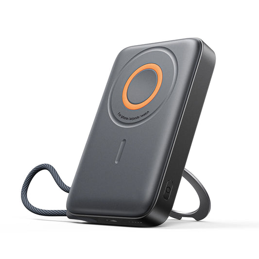 Langaton ulkoinen akku Joyroom JR-PBM02, 10000mAh, 22.5W, PD + FQI, 1 x QI - 2 x USB-C, Musta