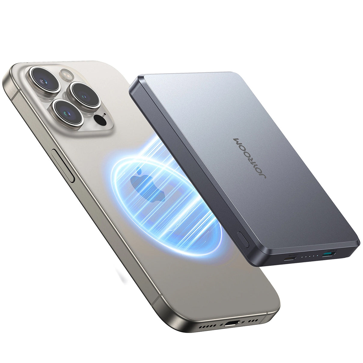 Langaton ulkoinen akku Joyroom JR-PBM08 Pro, 10000mAh, 20W, PD + FQI, 1 x QI - 1 x USB-C, Harmaa