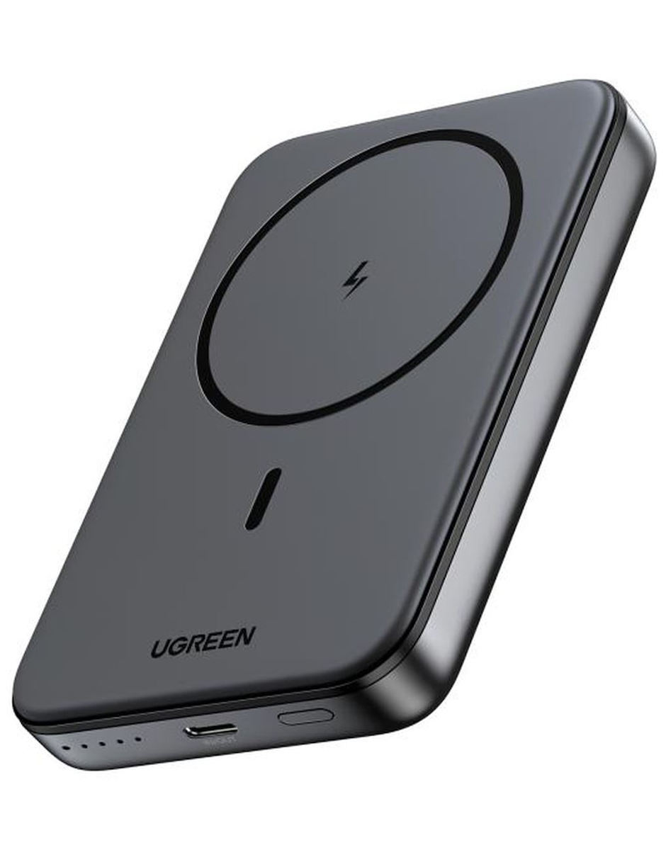 Langaton ulkoinen akku UGREEN PB561, 10000mAh, 20W, PD + FQI, 1 x QI - 1 x USB-C, Musta