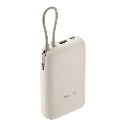 Xiaomi Pocket Edition Pro Ulkoinen Akku, 10000mAh, 33W, QC + PD, 1 x USB-A - 1 x USB-C, Beige BHR9072GL