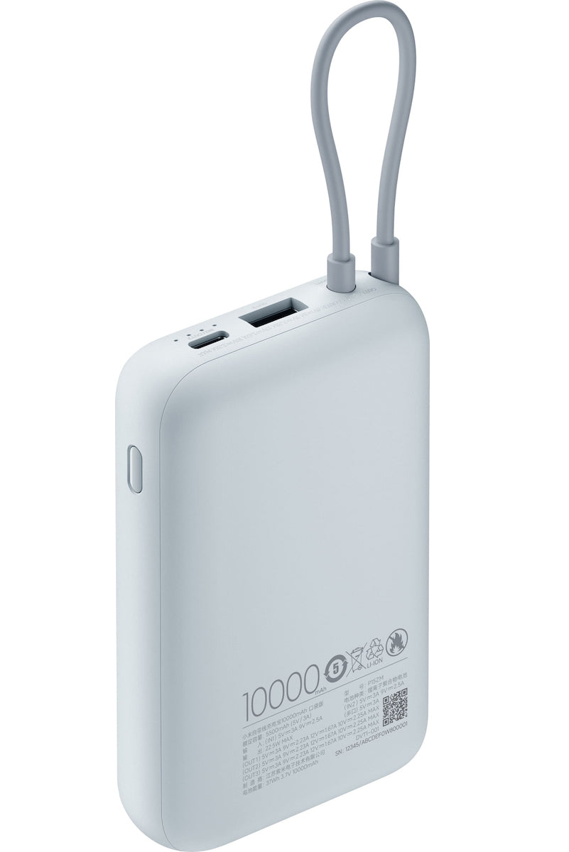 Xiaomi Pocket Edition Pro Ulkoinen Akku, 10000mAh, 33W, QC + PD, 1 x USB-A - 1 x USB-C, Sininen BHR9073GL