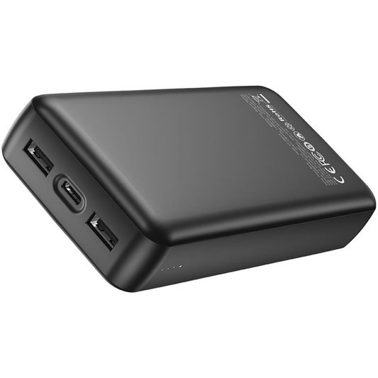XO Design PB313 ulkoinen akku, 20000mAh, 10W, 2 x USB-A, musta