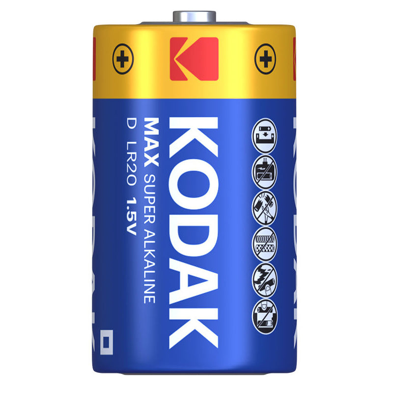Kodak Max Super Alkaline -paristo, LR20, 2 kappaleen setti