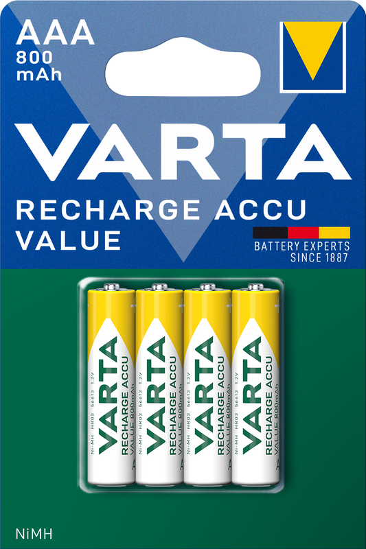 Varta Professional ladattava paristo, AAA / LR3, 800mAh, 4 kpl:n sarja