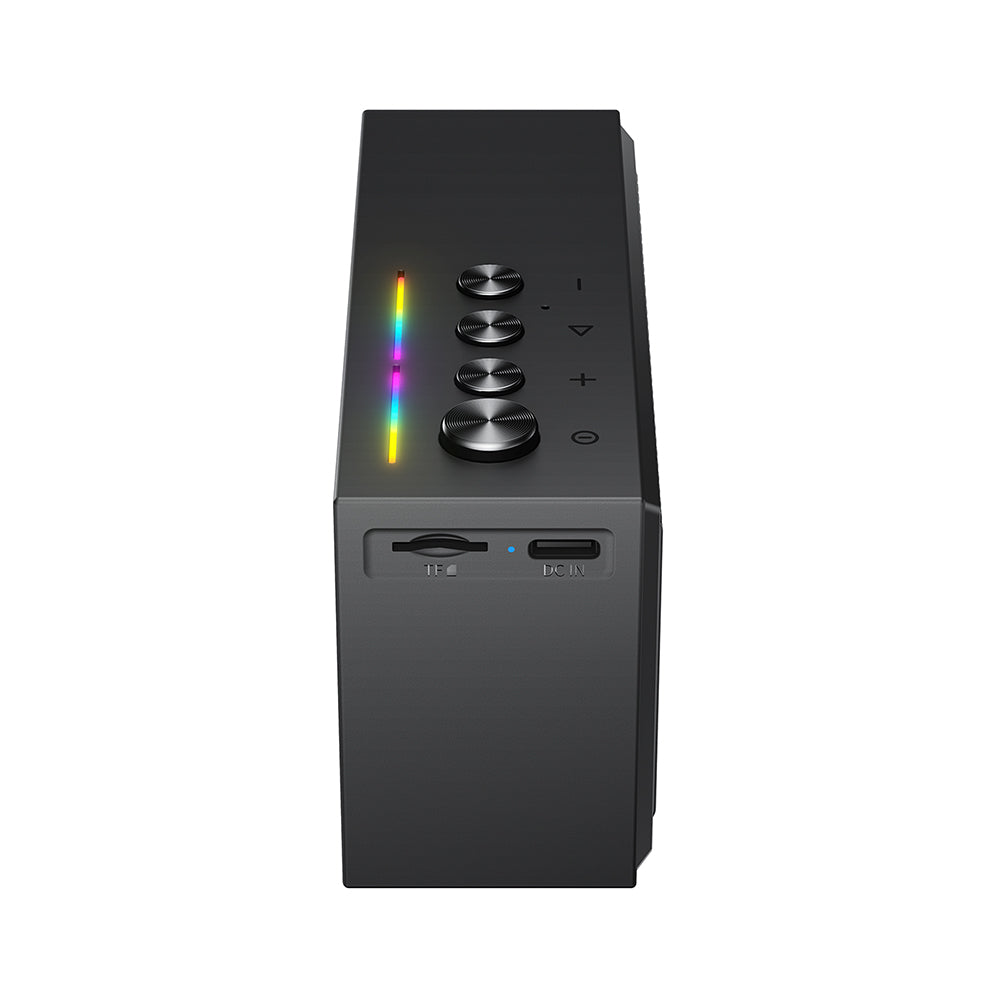 Bluetooth-kaiutin Acefast K9 Go, 7W, TWS, RGB, Vedenkestävä, Musta