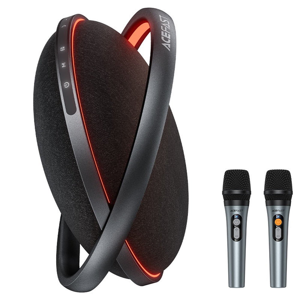Bluetooth-kaiutin Acefast Karaoke K5 Max, 350W, TWS, RGB, vedenkestävä, musta