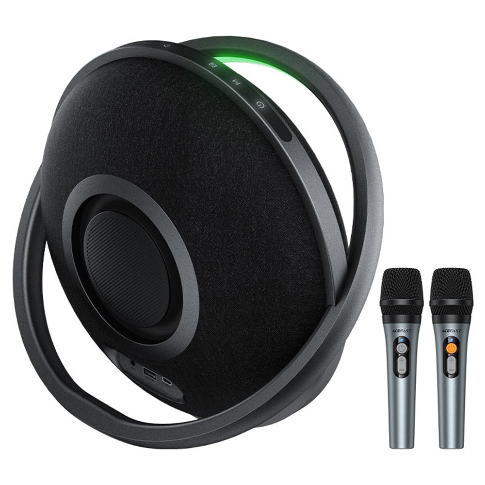 Bluetooth-kaiutin Acefast Karaoke K5 Max, 350W, TWS, RGB, vedenkestävä, musta