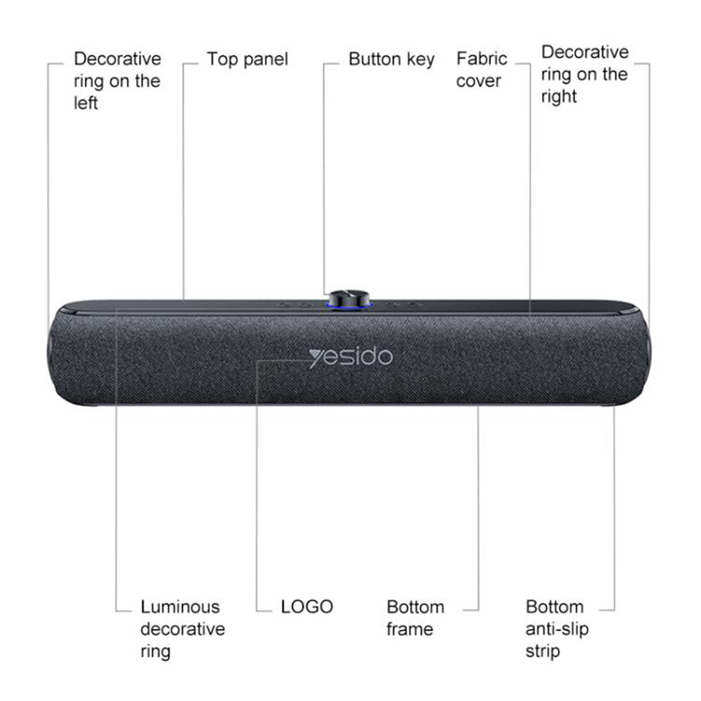 Bluetooth-kaiutin Yesido YSW42, 20W, Musta