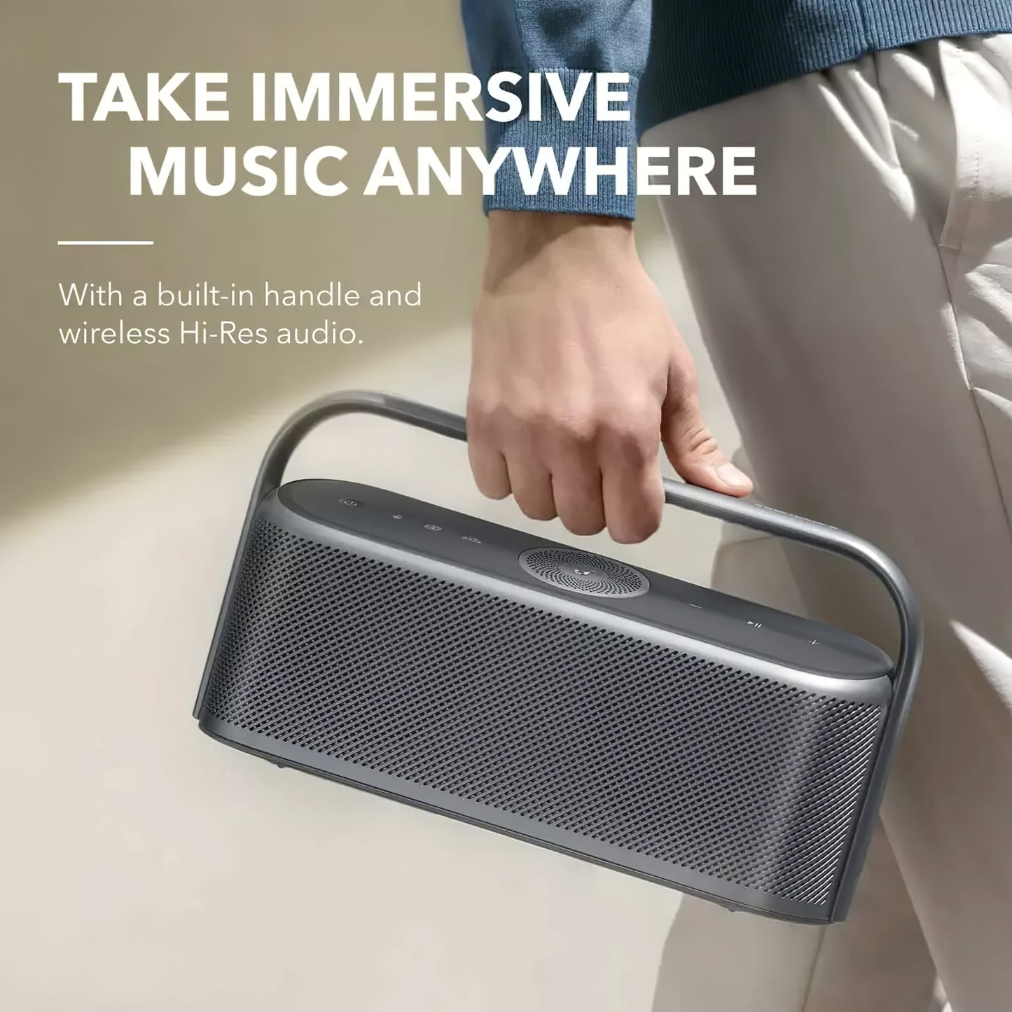 Kannettava Bluetooth-kaiutin Anker SoundCore Motion X600, 50W, vedenkestävä, musta A3130011