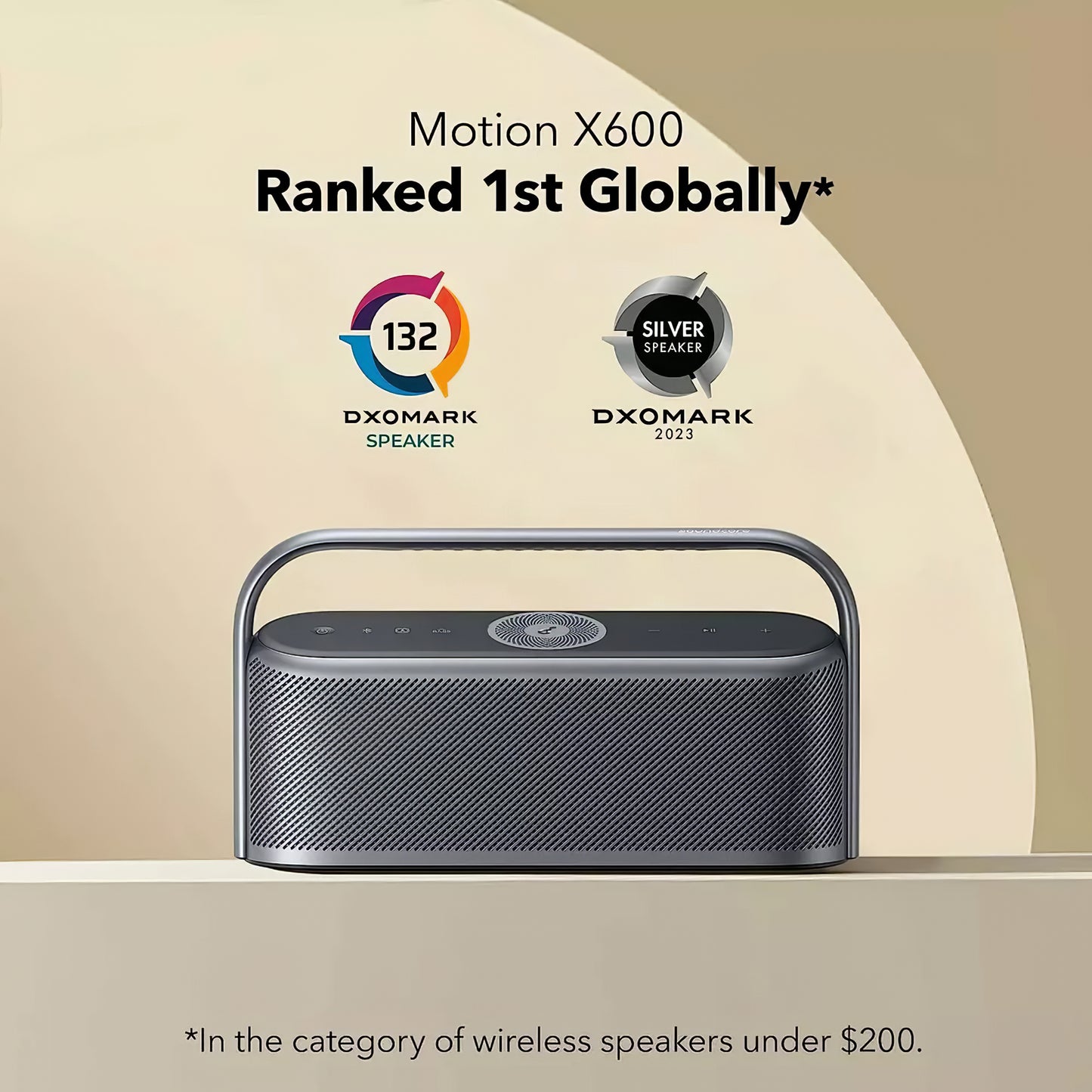 Kannettava Bluetooth-kaiutin Anker SoundCore Motion X600, 50W, vedenkestävä, musta A3130011