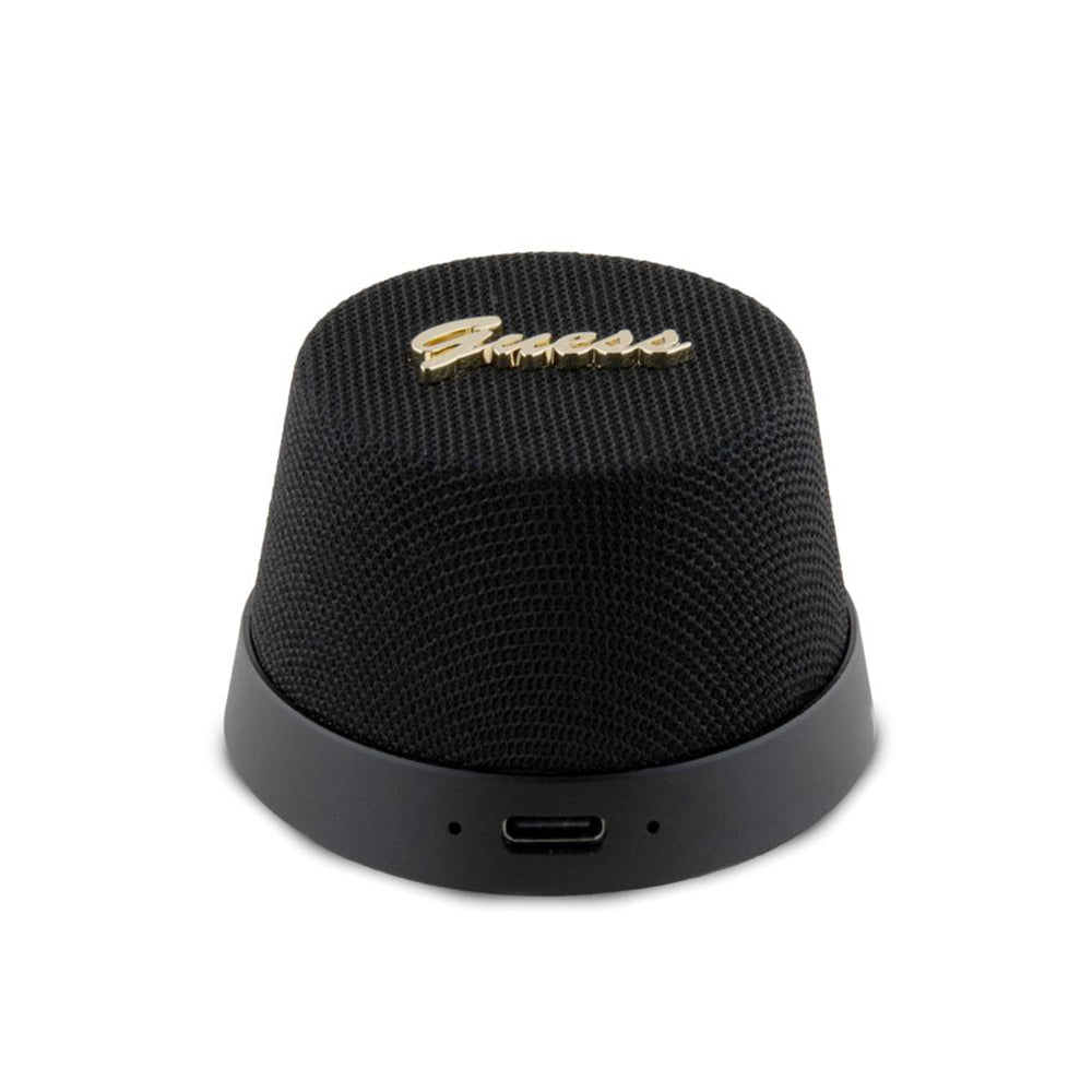 Bluetooth-kaiutin Guess Stand Magnetic Script Metal, 3W, Musta