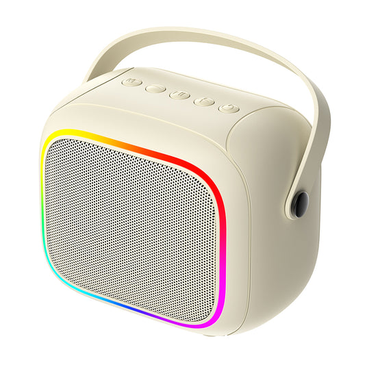 Kannettava Bluetooth-kaiutin HAVIT SK818BT Karaoke, 5W, RGB, Vedenkestävä, Beige
