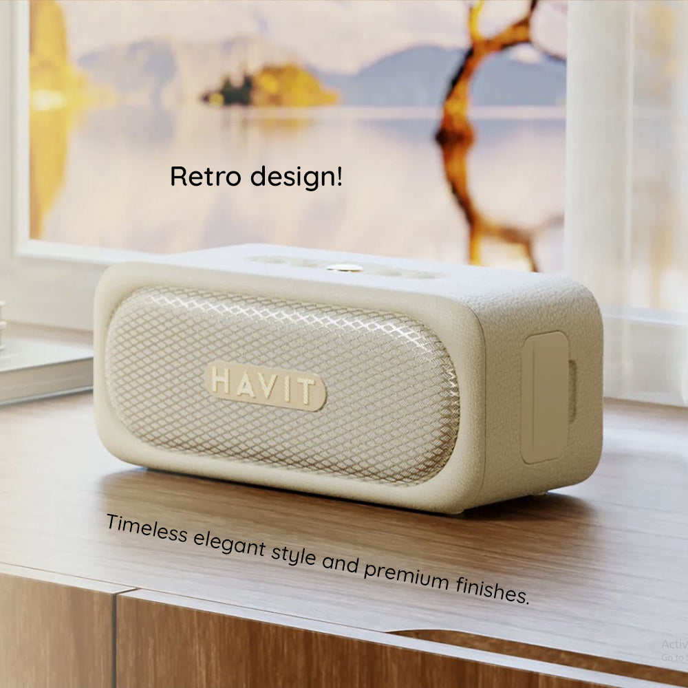 Bluetooth-kaiutin HAVIT SK905BT, 20W, Vedenkestävä, Beige