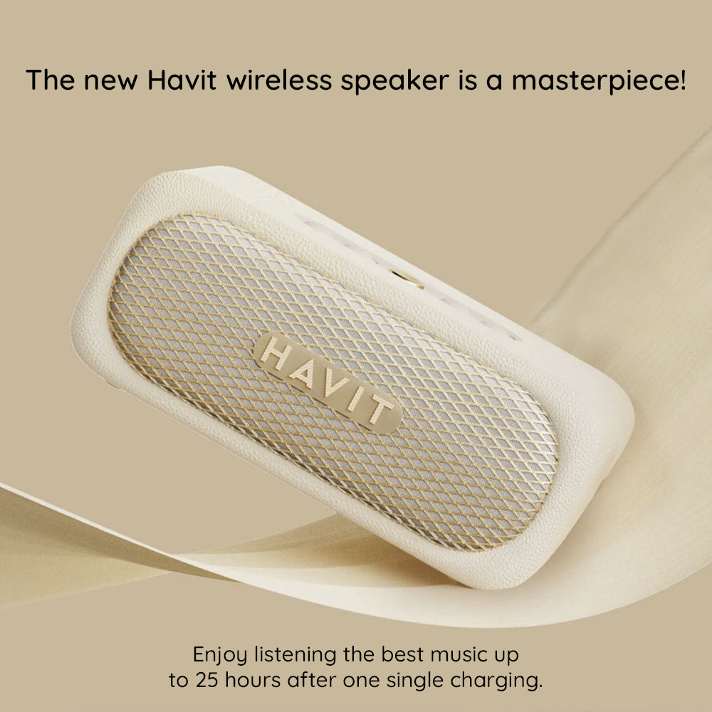Bluetooth-kaiutin HAVIT SK905BT, 20W, Vedenkestävä, Beige