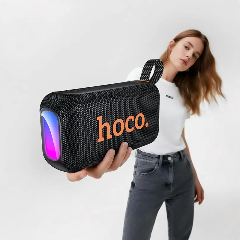 Kannettava Bluetooth-kaiutin HOCO HC32, 2 x 10W, TWS, RGB, Musta