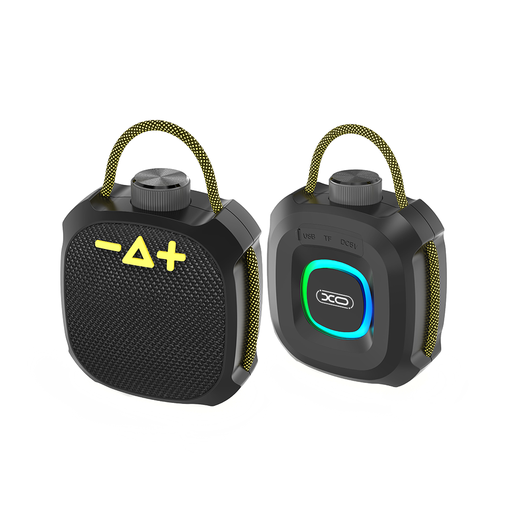 Kannettava Bluetooth-kaiutin XO Design F77, TWS, RGB, Vedenkestävä, Musta
