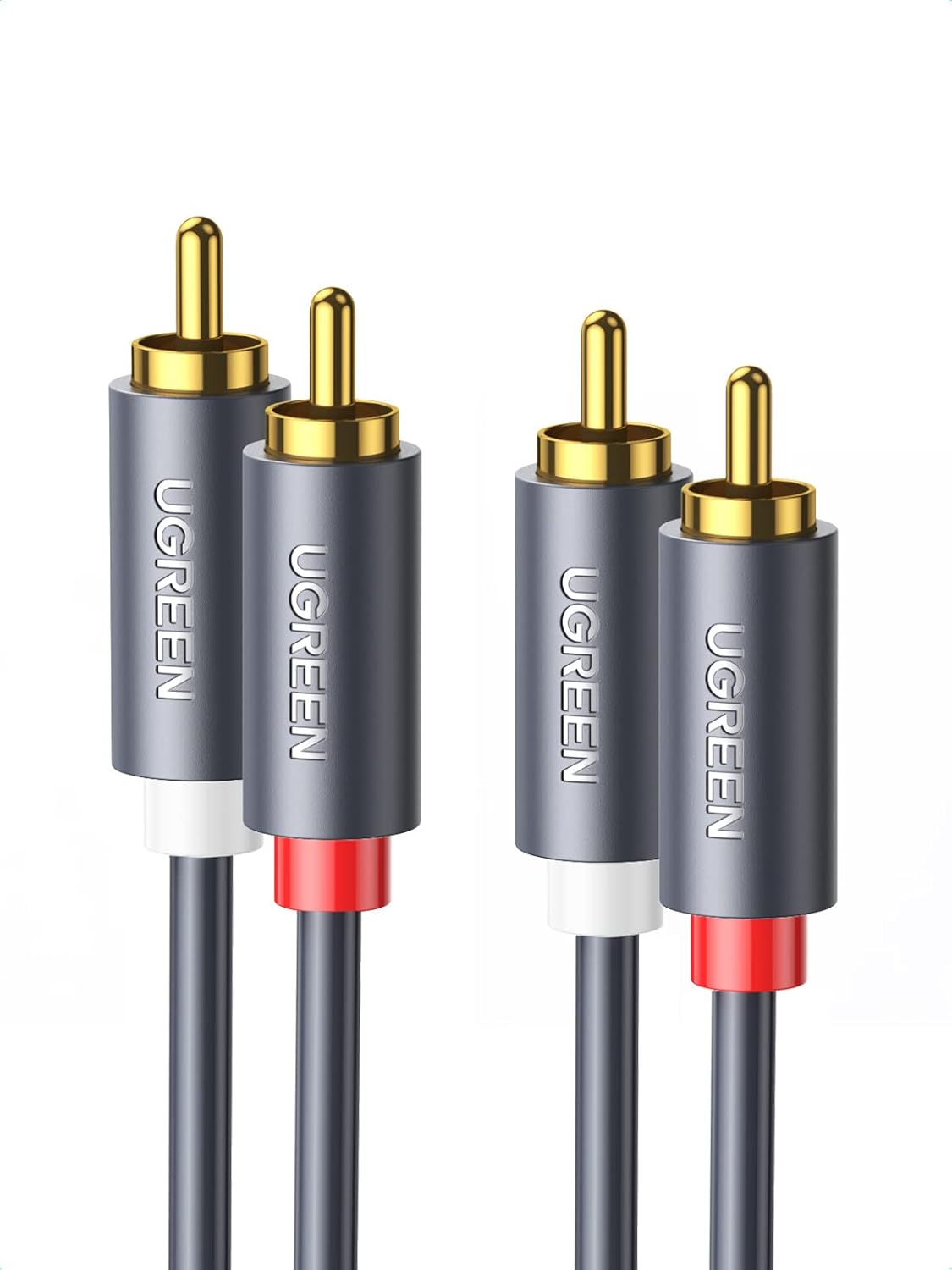 UGREEN AV104 Audio Cable, 2 x RCA - 2 x RCA, 1.5m, Musta