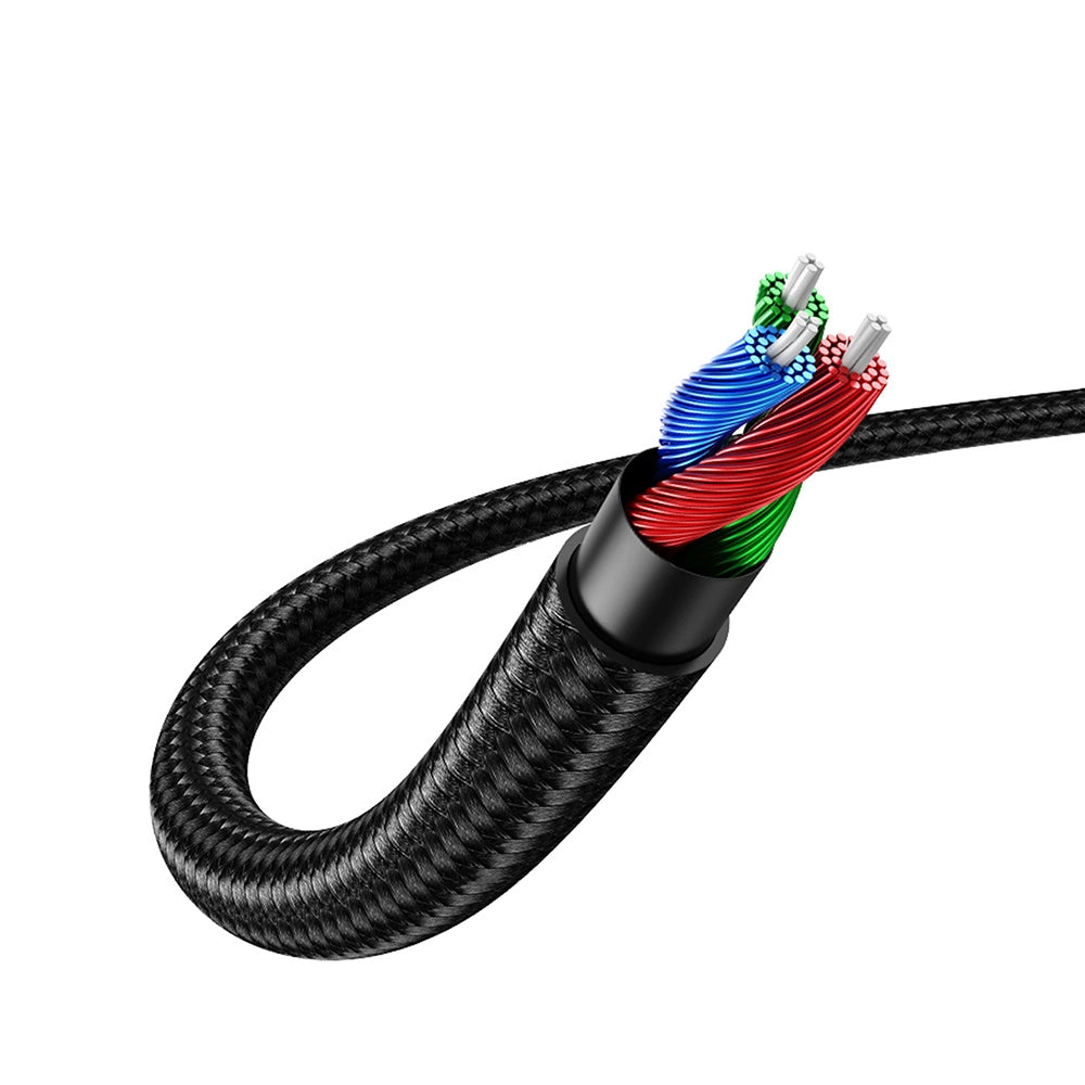 Audiojohto 3.5mm - 3.5mm UGREEN AV112 Kulma, 1m, Sininen