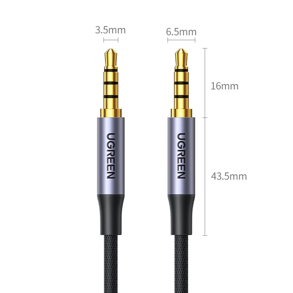 3,5 mm - 3,5 mm UGREEN AV183 äänikaapeli, 1,5 m, musta