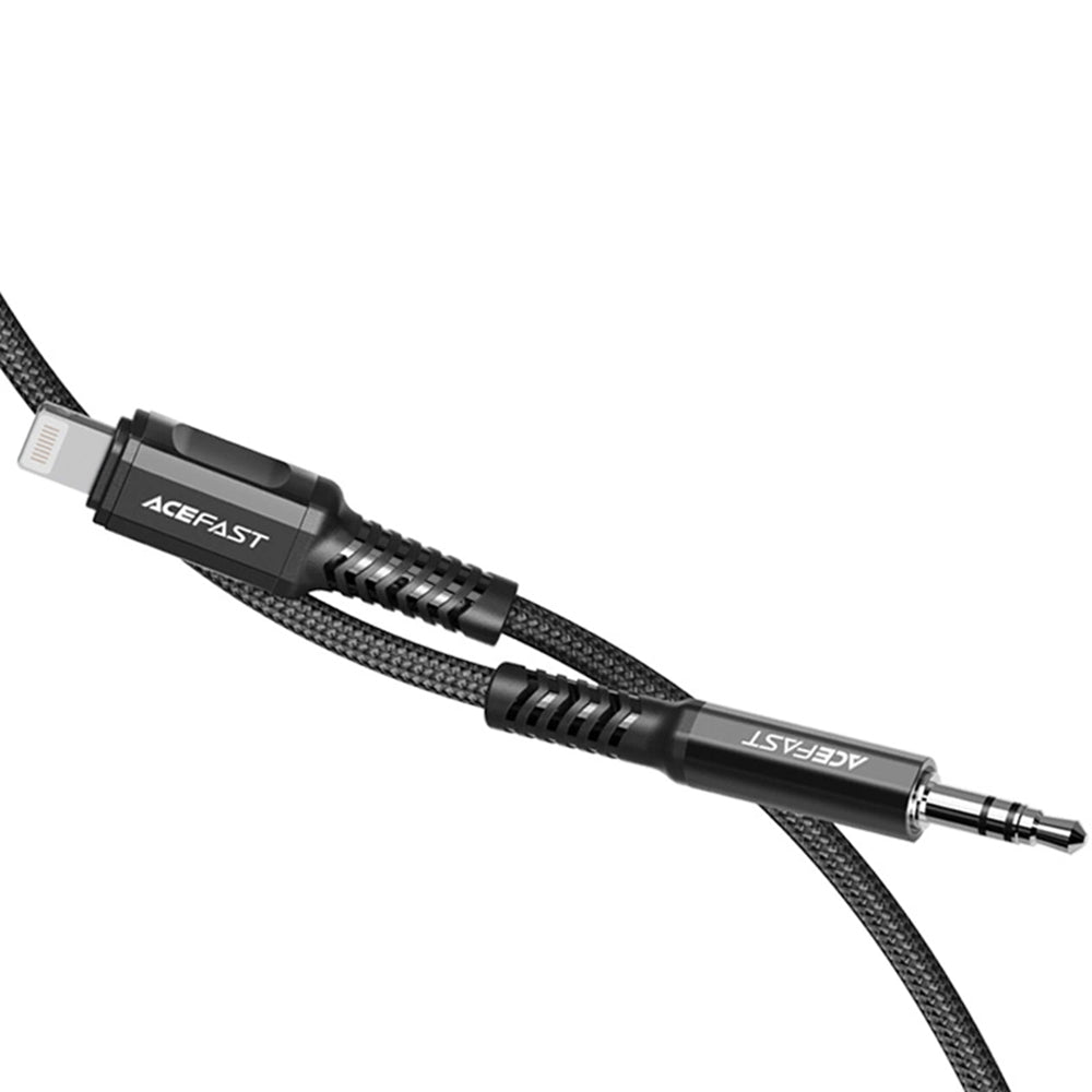 Audio Lightning -kaapeli - 3.5mm Acefast C1-06, 1.2m, Musta