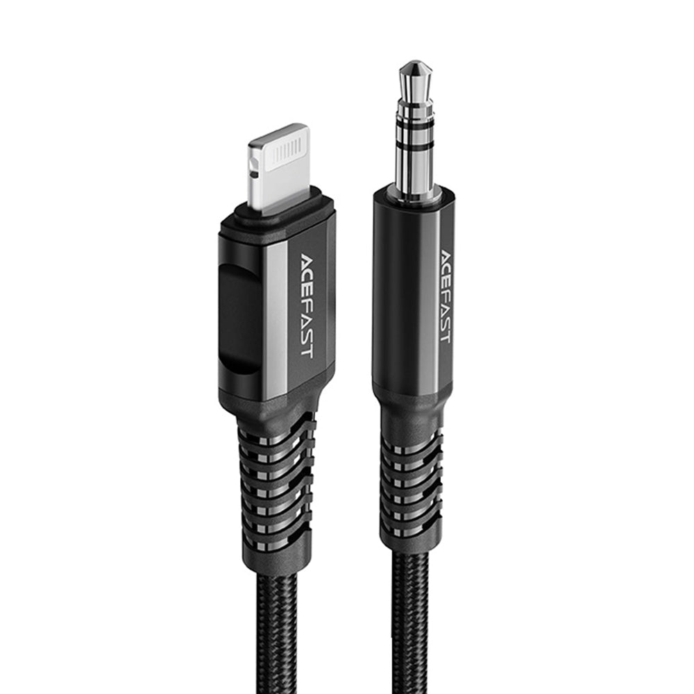 Audio Lightning -kaapeli - 3.5mm Acefast C1-06, 1.2m, Musta
