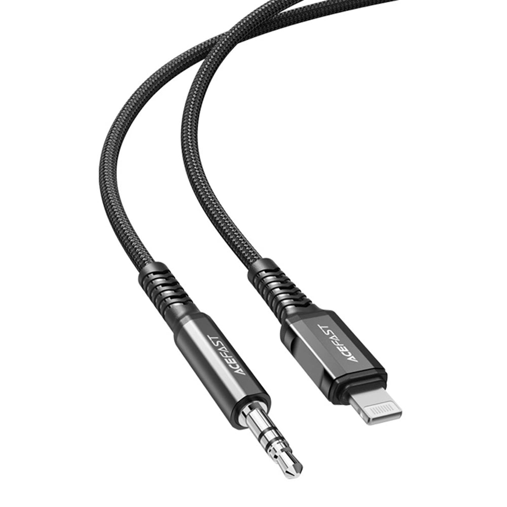 Audio Lightning -kaapeli - 3.5mm Acefast C1-06, 1.2m, Musta
