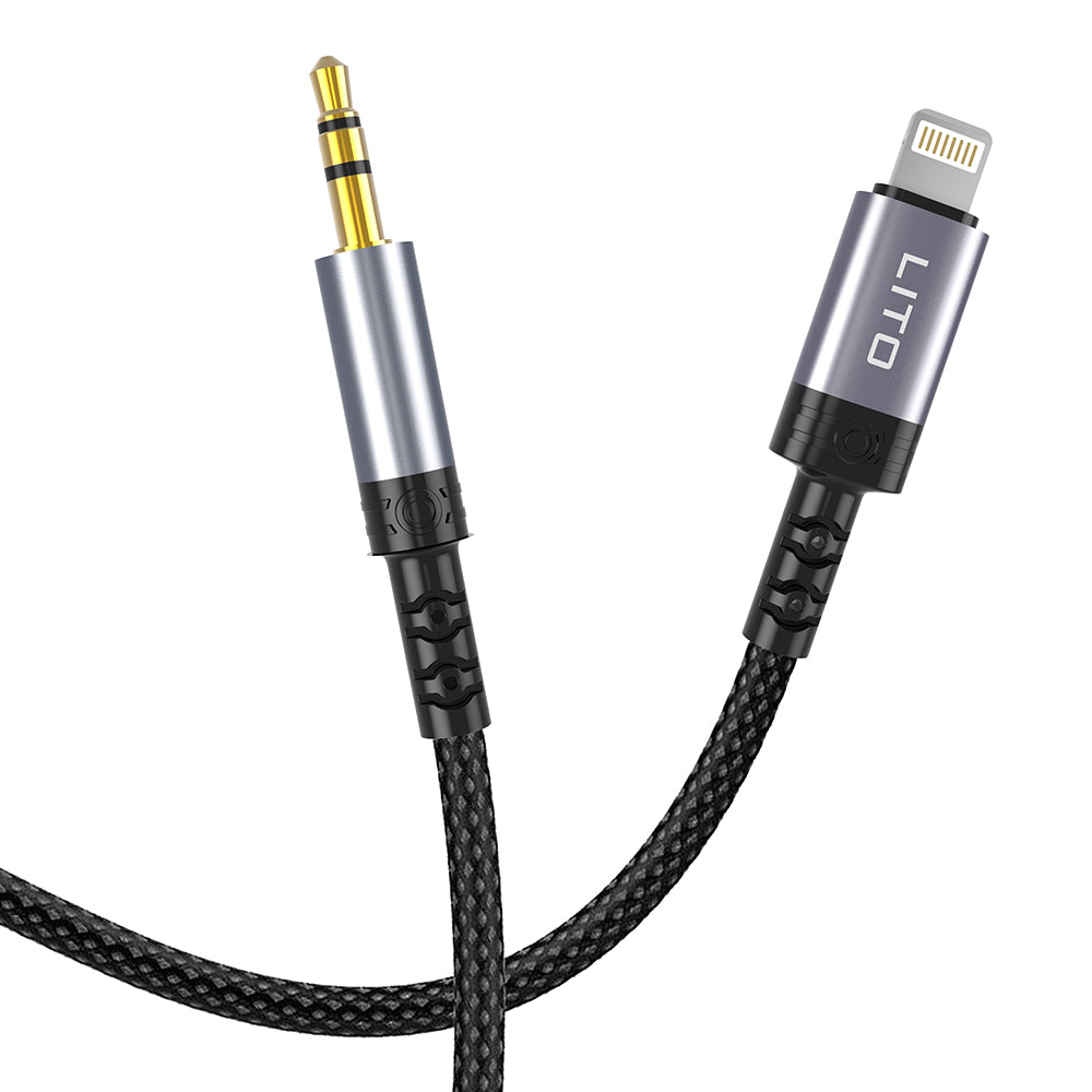 Audio Lightning -kaapeli 3.5mm Lito LA01L, 1m, Musta