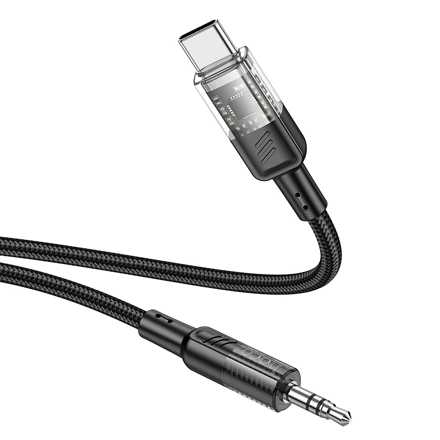USB-C - 3,5 mm HOCO UPA27 -audiokaapeli, 1,2 m, musta