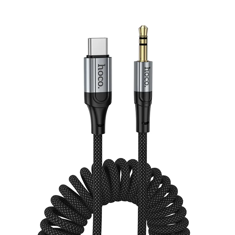 USB-C - 3.5mm HOCO UPA33B -audiokaapeli, 1.5m, Musta