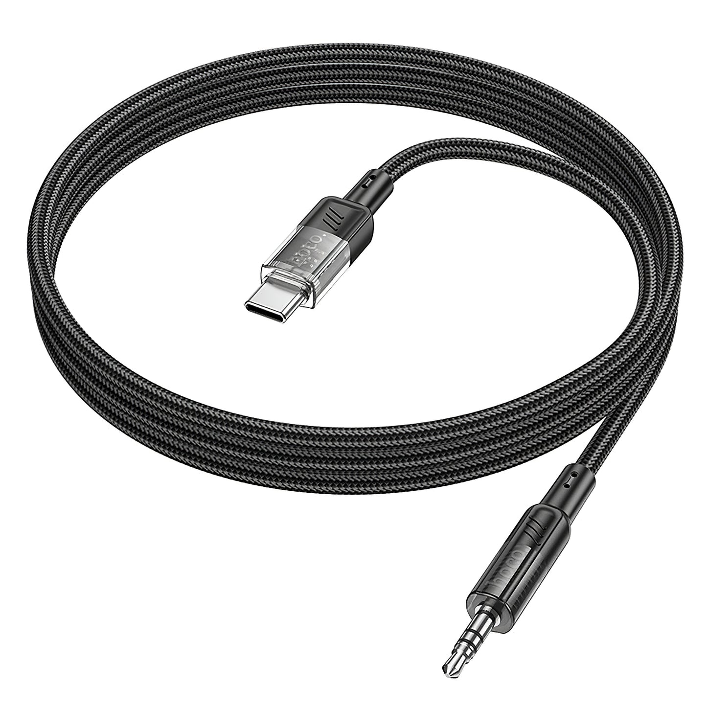 USB-C - 3,5 mm HOCO UPA27 -audiokaapeli, 1,2 m, musta