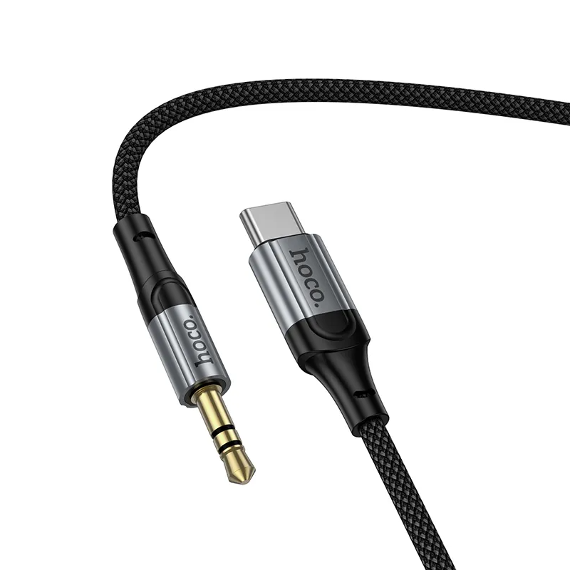 USB-C - 3.5mm HOCO UPA33B -audiokaapeli, 1.5m, Musta
