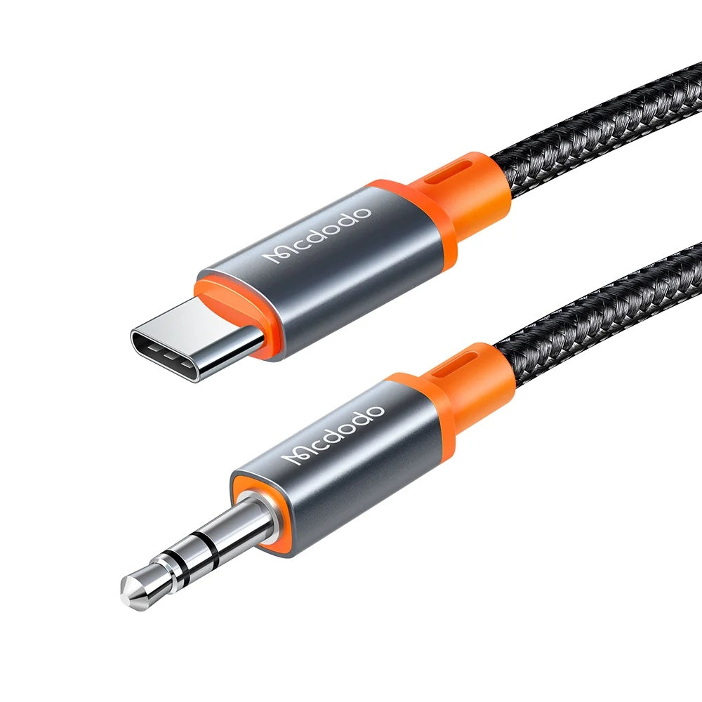 USB-C - 3.5mm McDodo CA-0900 -audiokaapeli, 1.8m, Musta
