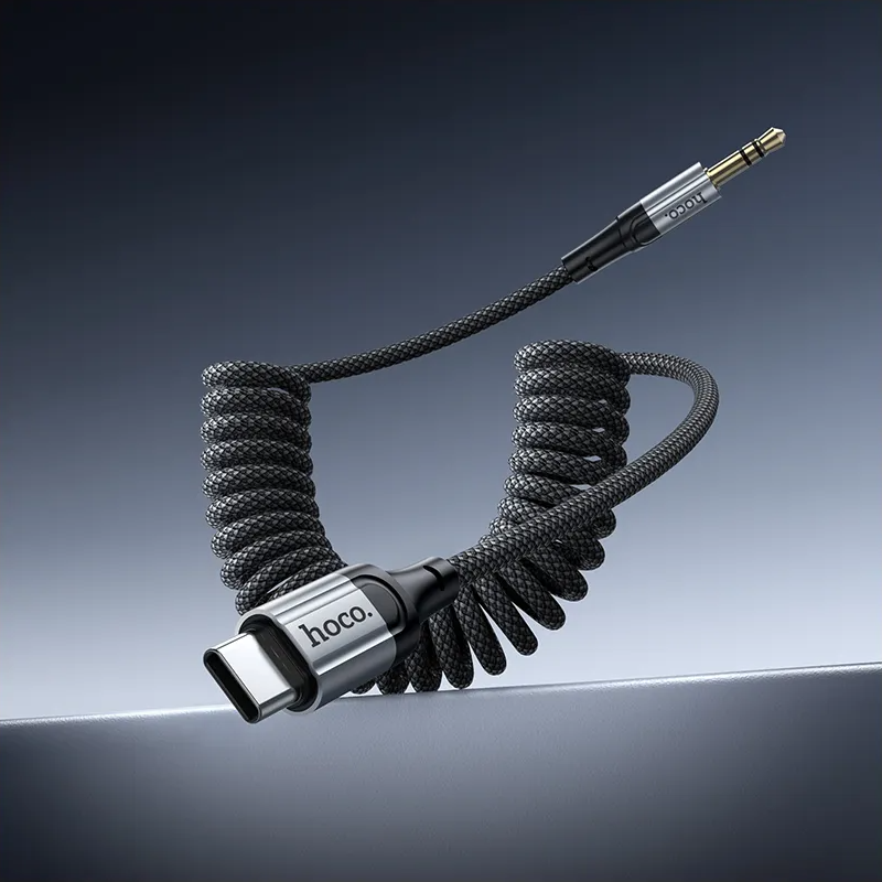 USB-C - 3.5mm HOCO UPA33B -audiokaapeli, 1.5m, Musta