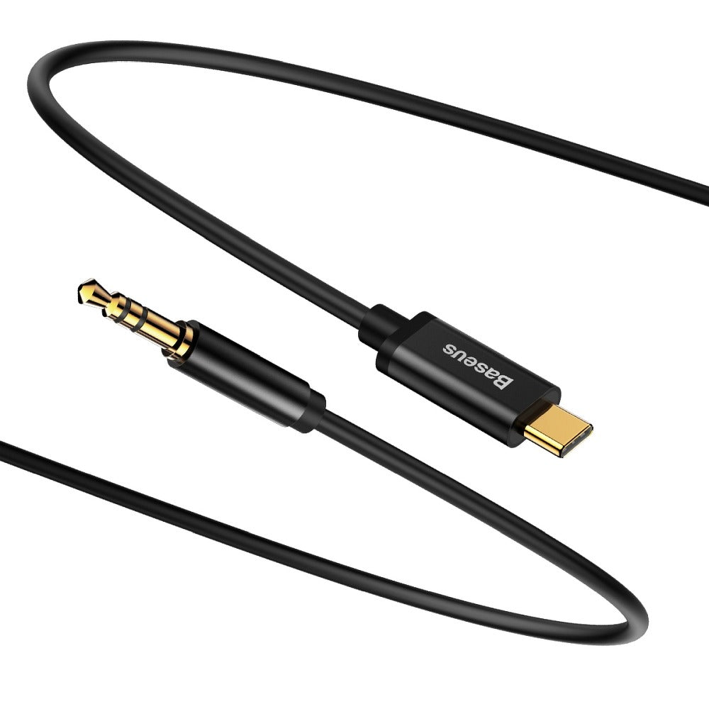 Audiojohto USB-C - 3.5mm Baseus Yiven M01, 1.2m, Musta CAM01-01