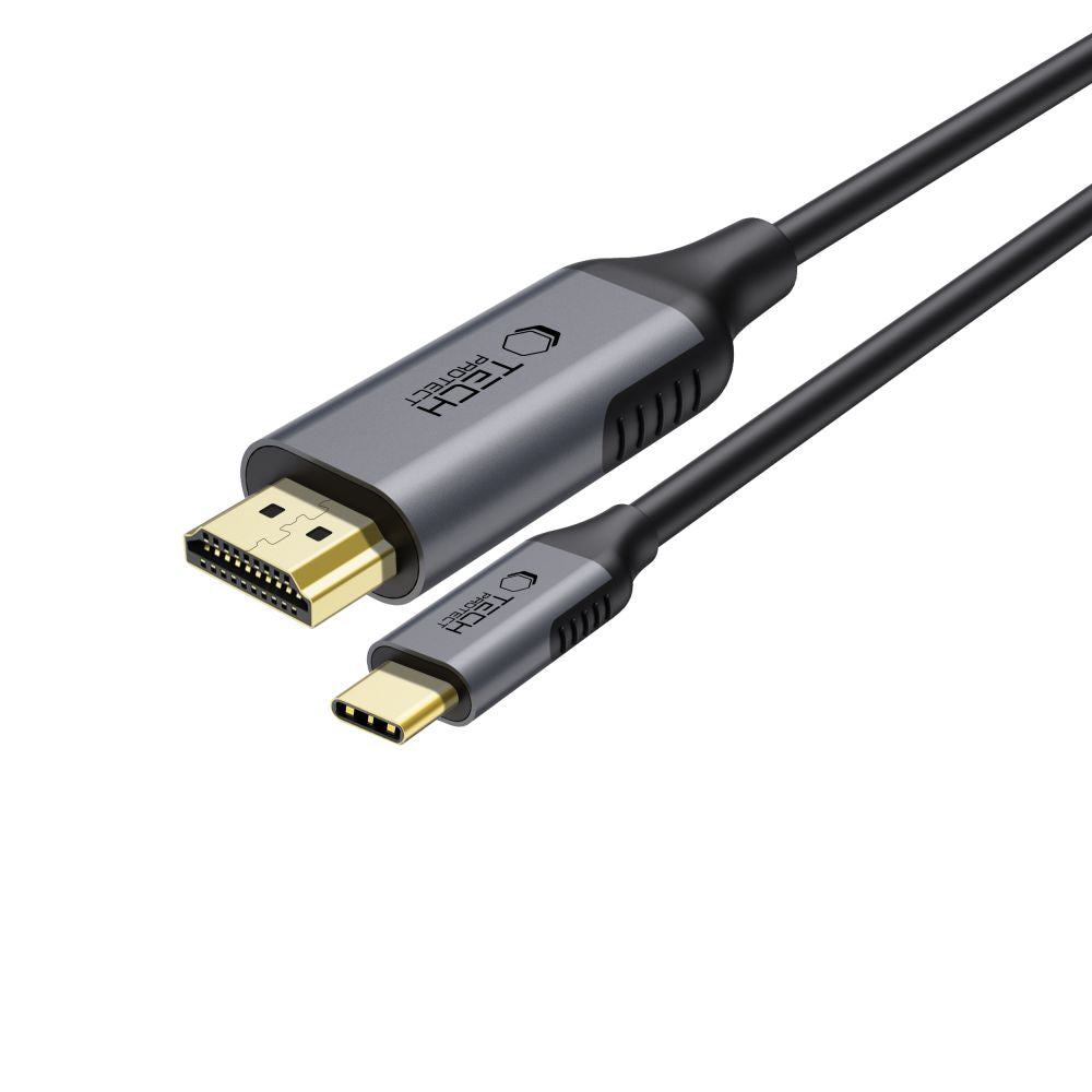 USB-C - HDMI Tech-Protect Ultraboost -audio- ja videokaapeli, 1.8m, Musta