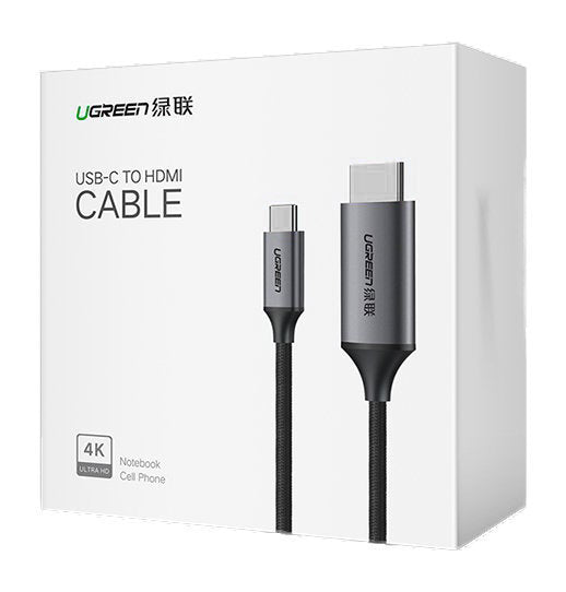 Audio- ja videokaapeli USB-C - HDMI UGREEN MM142, 1.5m, Musta