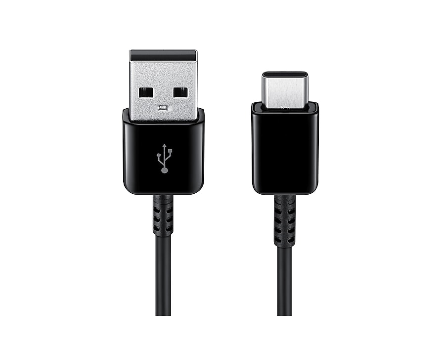 Samsung USB-A - USB-C -data- ja latauskaapeli 2-Pack, 25W, 1.5m, Musta EP-DG930MBEGWW