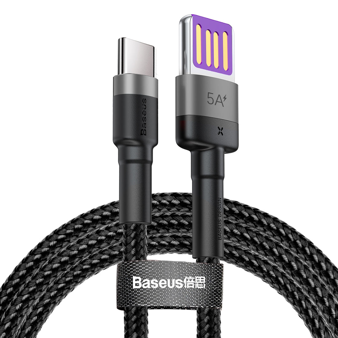 USB-A - USB-C Baseus Cafule Special Edition -data- ja latauskaapeli, 40W, 1m, Harmaa CATKLF-PG1