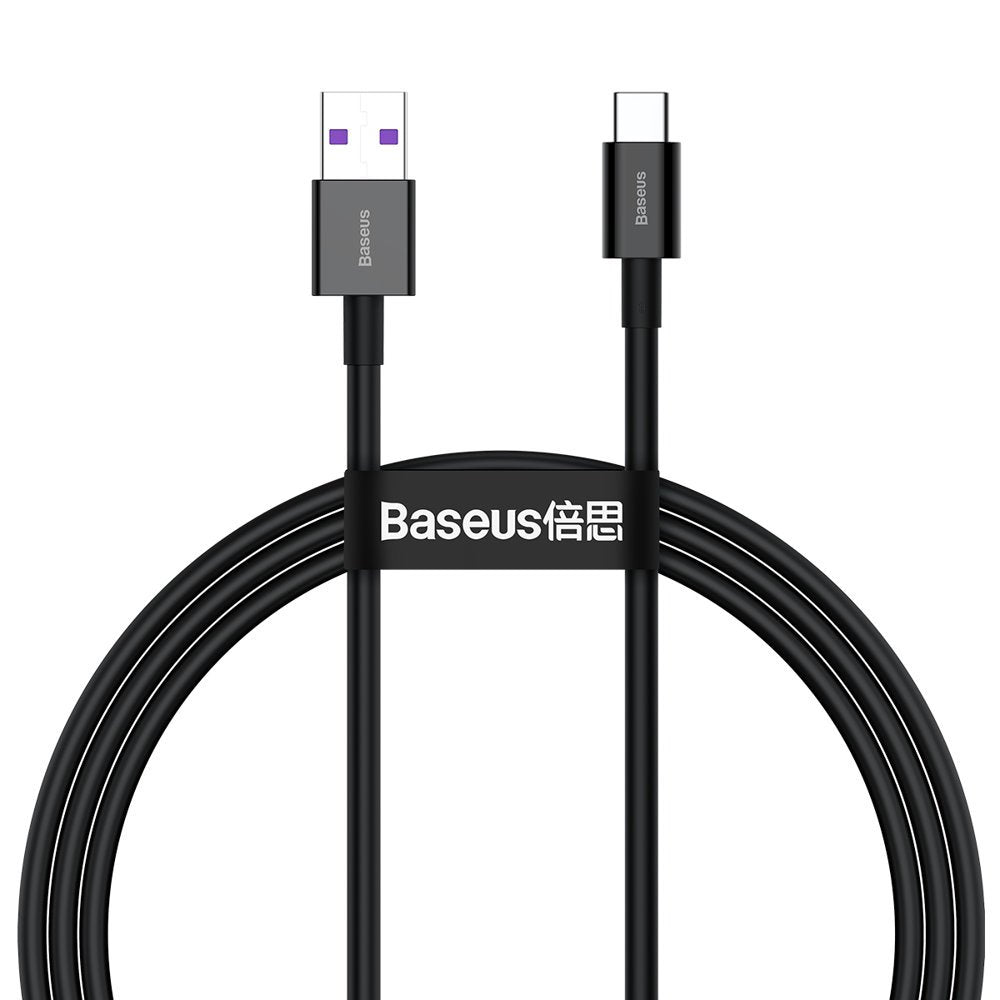 Baseus Superior USB-A - USB-C data- ja latauskaapeli, 66W, 2m, musta CATYS-A01