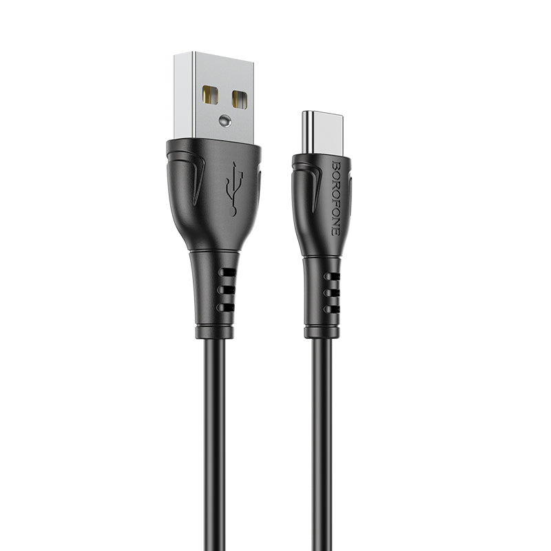 USB-A - USB-C Borofone BX51 Triumph data- ja latauskaapeli, 20W, 1m, Musta
