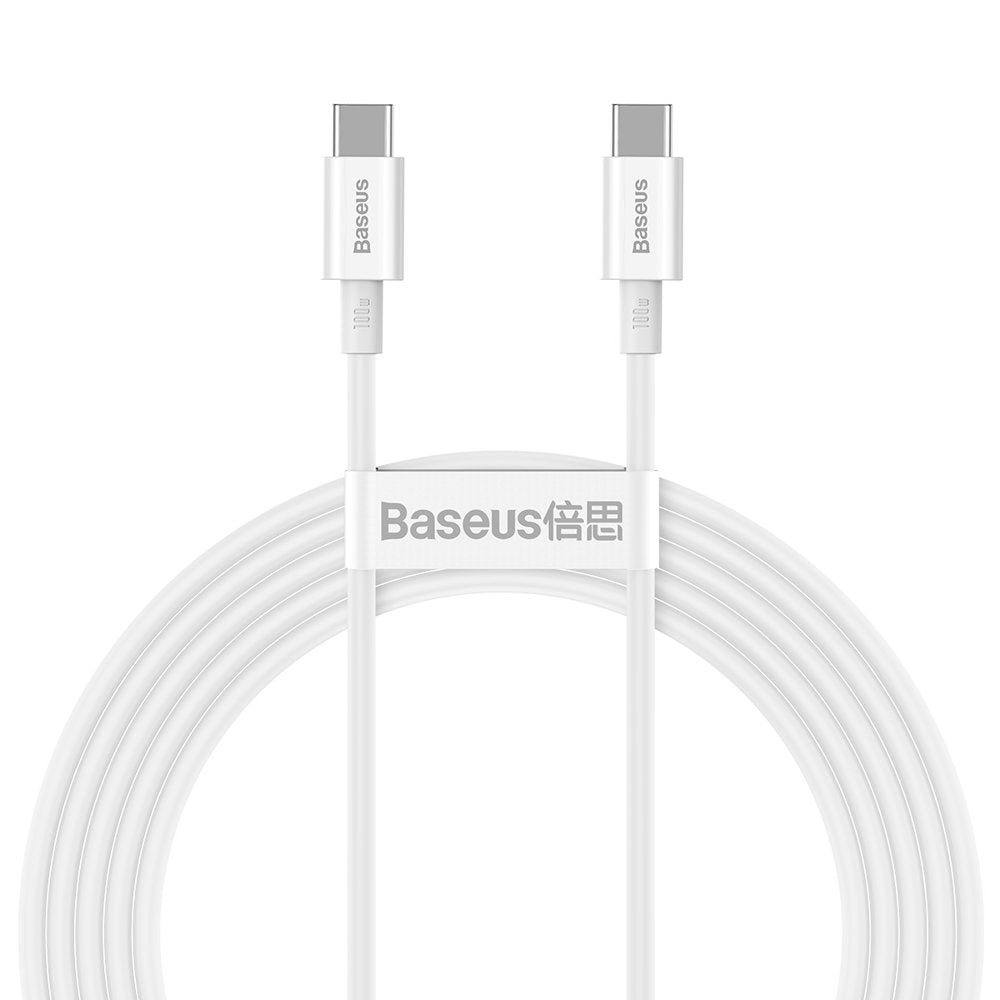USB-C-tietojen ja latauskaapeli - USB-C Baseus Superior Series, 100W, 2m, Valkoinen CATYS-C02