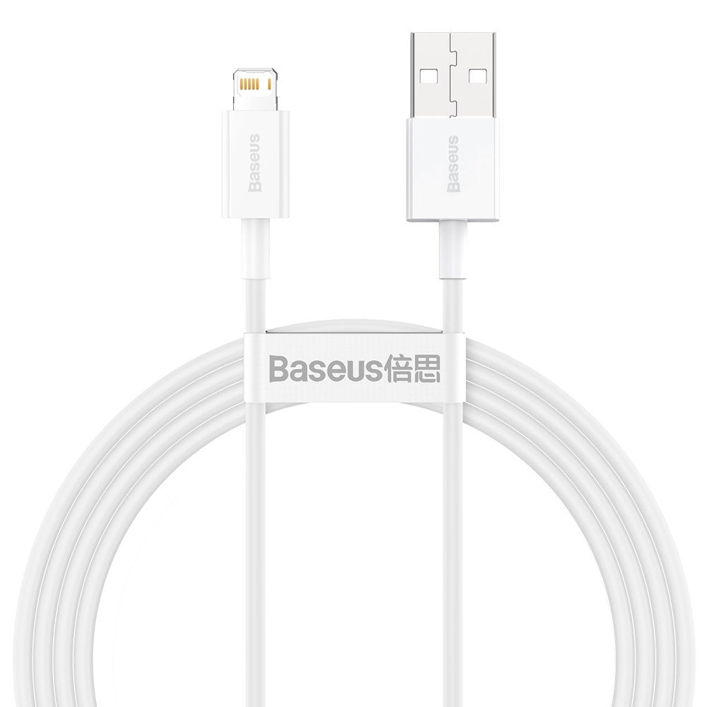 Data- ja latauskaapeli USB-A - Lightning Baseus Superior Series, 20W, 1.5m, Valkoinen CALYS-B02