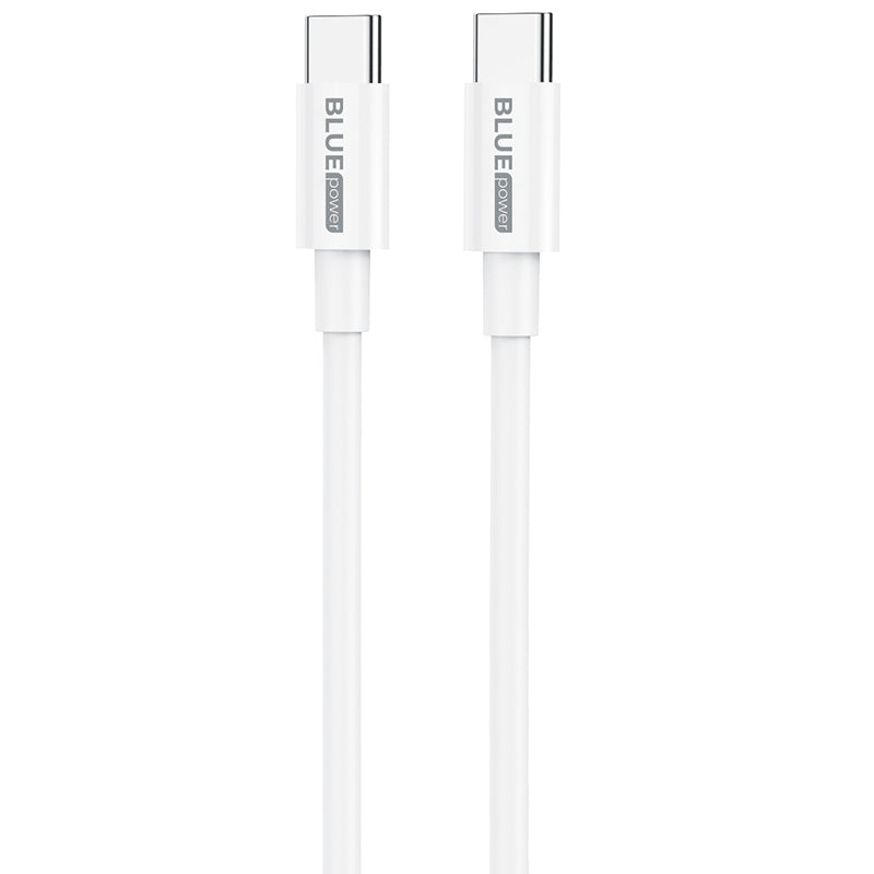 USB-C data- ja latauskaapeli - USB-C BLUE BLUE Power BBX44, 100W, 1m, valkoinen