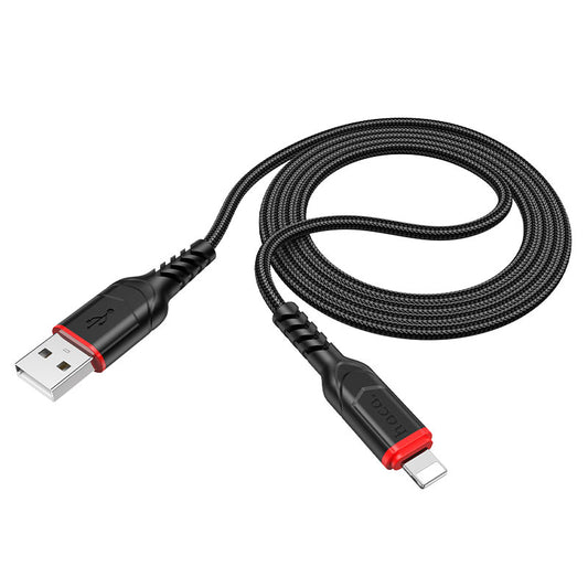 USB-A - Lightning HOCO X59 Victory -data- ja latauskaapeli, 18W, 1m, Musta
