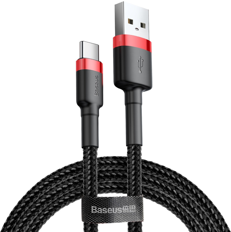 Baseus Cafule USB-A - USB-C -data- ja latauskaapeli, 60W, 0,5m, Punainen CATKLF-A91