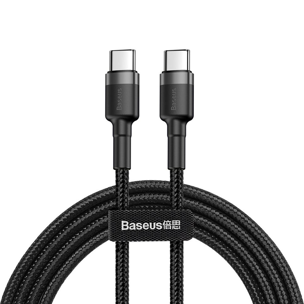 USB-C data- ja latauskaapeli - USB-C Baseus Cafule, 60W, 1m, musta CATKLF-GG1 CATKLF-GG1 CATKLF-GG1